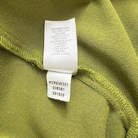 J Jill Tunic Top Women’s Large Green 3/4 Sleeve Boat Neck Shirt Ponte Stretch - Picture 8 of 10